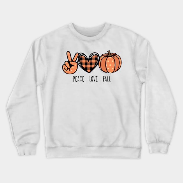 Peach, Love, And Fall Crewneck Sweatshirt by ThinkLMAO